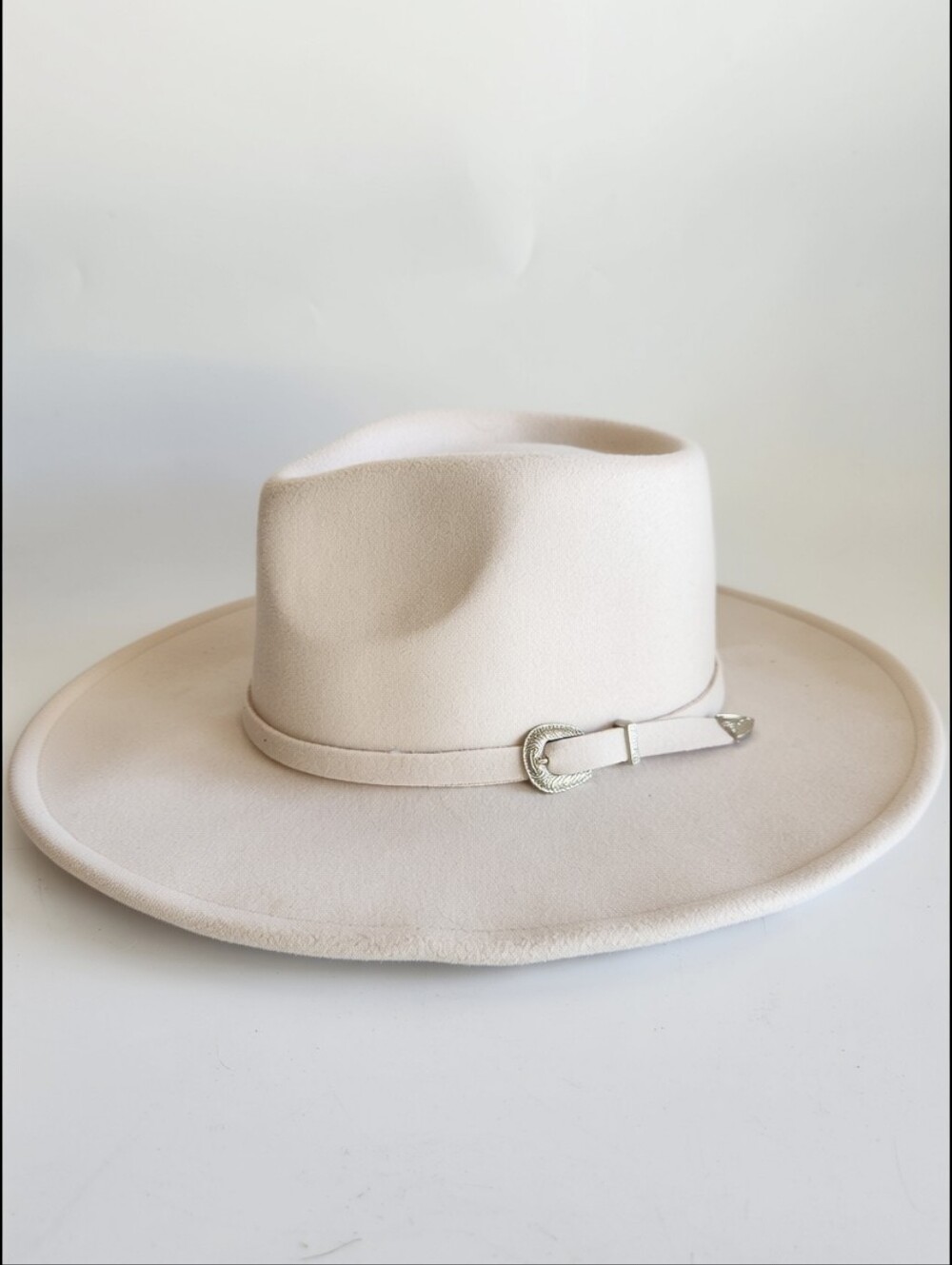 Frye Women’s Ivory Wide Brim Fedora Rancher Style Western Cowboy Hat